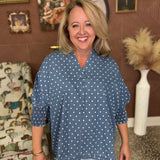 Denim Pop Top