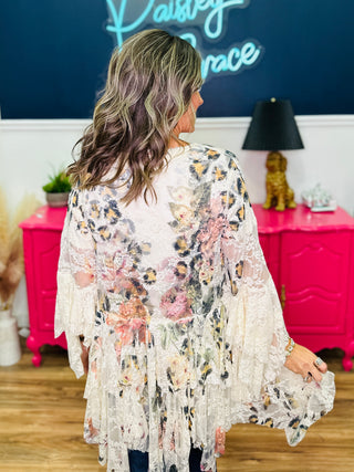 Push Your Luck Cardigan - Leo Floral