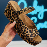 Treat Yourself Wedge Sandals by Corkys - Leopard
