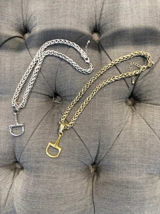 Woven Chain Horse Bit Necklace