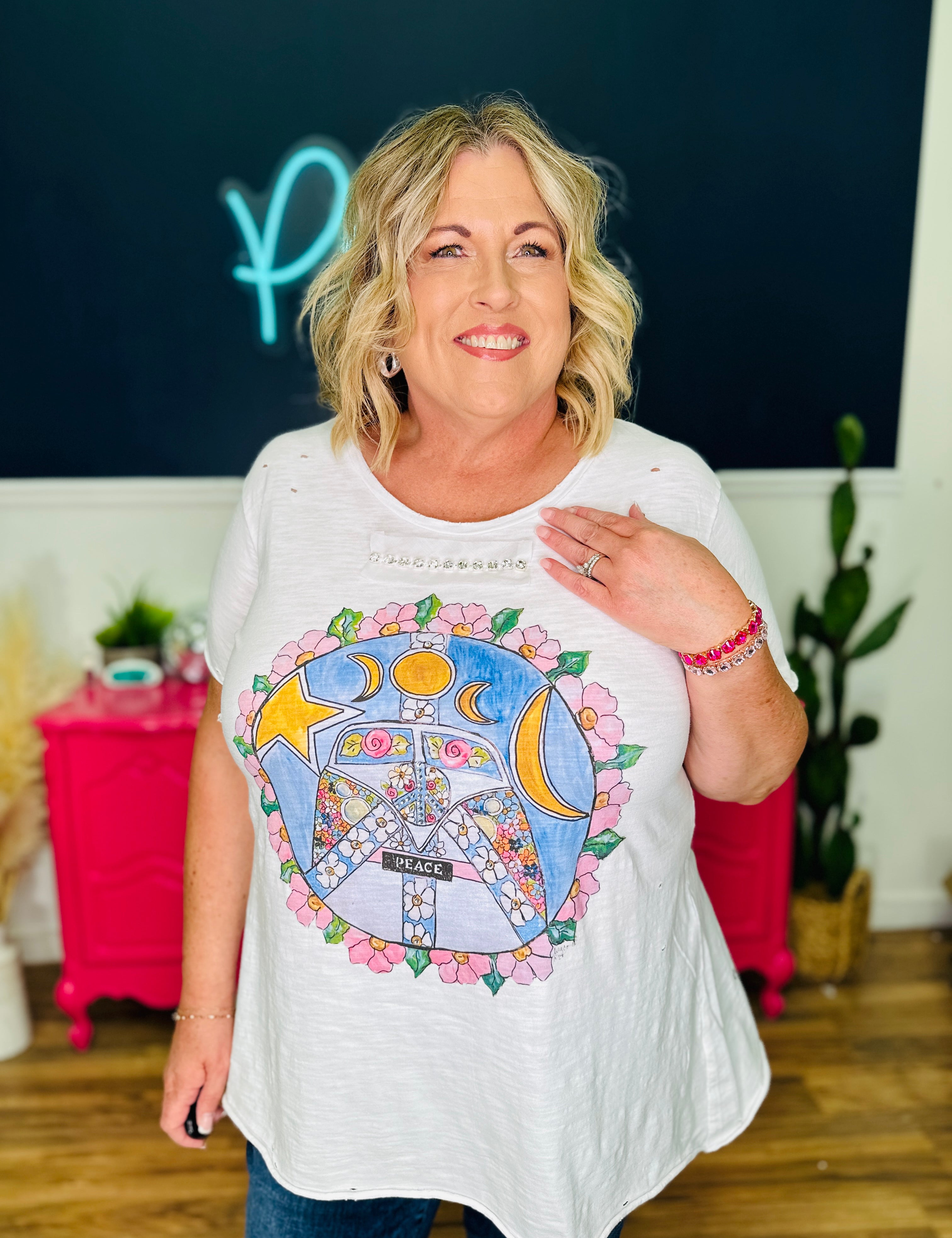 Cosmic Peace Van Tattered Tee - FINAL SALE