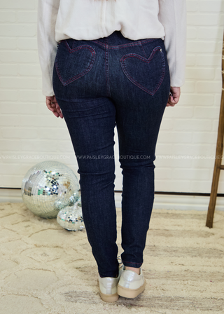 Judy Blue Heart Shaped Back Pockets Skinny Jeans