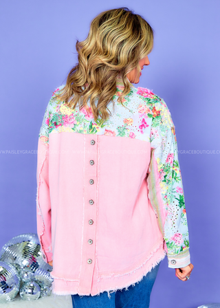 Artsy Attitude Shacket - Pink