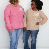 Romantic Intrigue Sweater - Pink - LAST ONES FINAL SALE