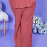 Before We Begin Pants - Marsala - LAST ONES FINAL SALE
