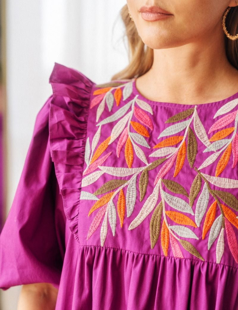 Serenade In The City Dress - Mulberry - LAST ONES FINAL SALE