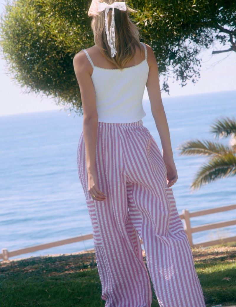 Summer Striped Pants - Pink or Blue