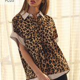 Leopard Printed Button-Down Top - FINAL SALE
