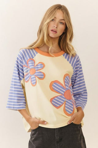 May Flowers Top - Grey or Ivory