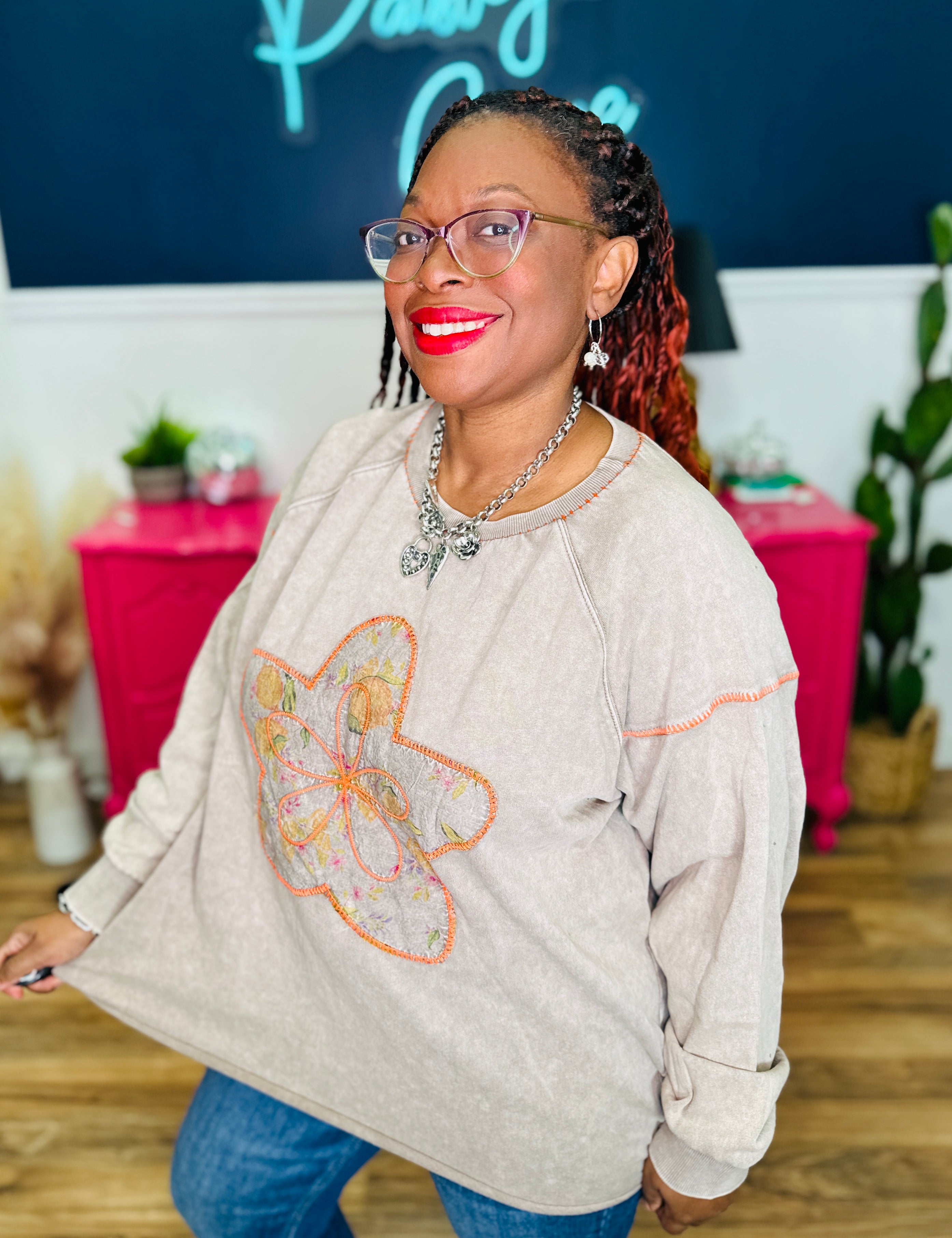 Stitched Star Sweatshirt - FINAL SALE