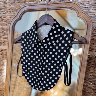Instant Elevation Collar - Black With White Polka Dots