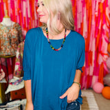 Pretty Little Detour Top - Sapphire