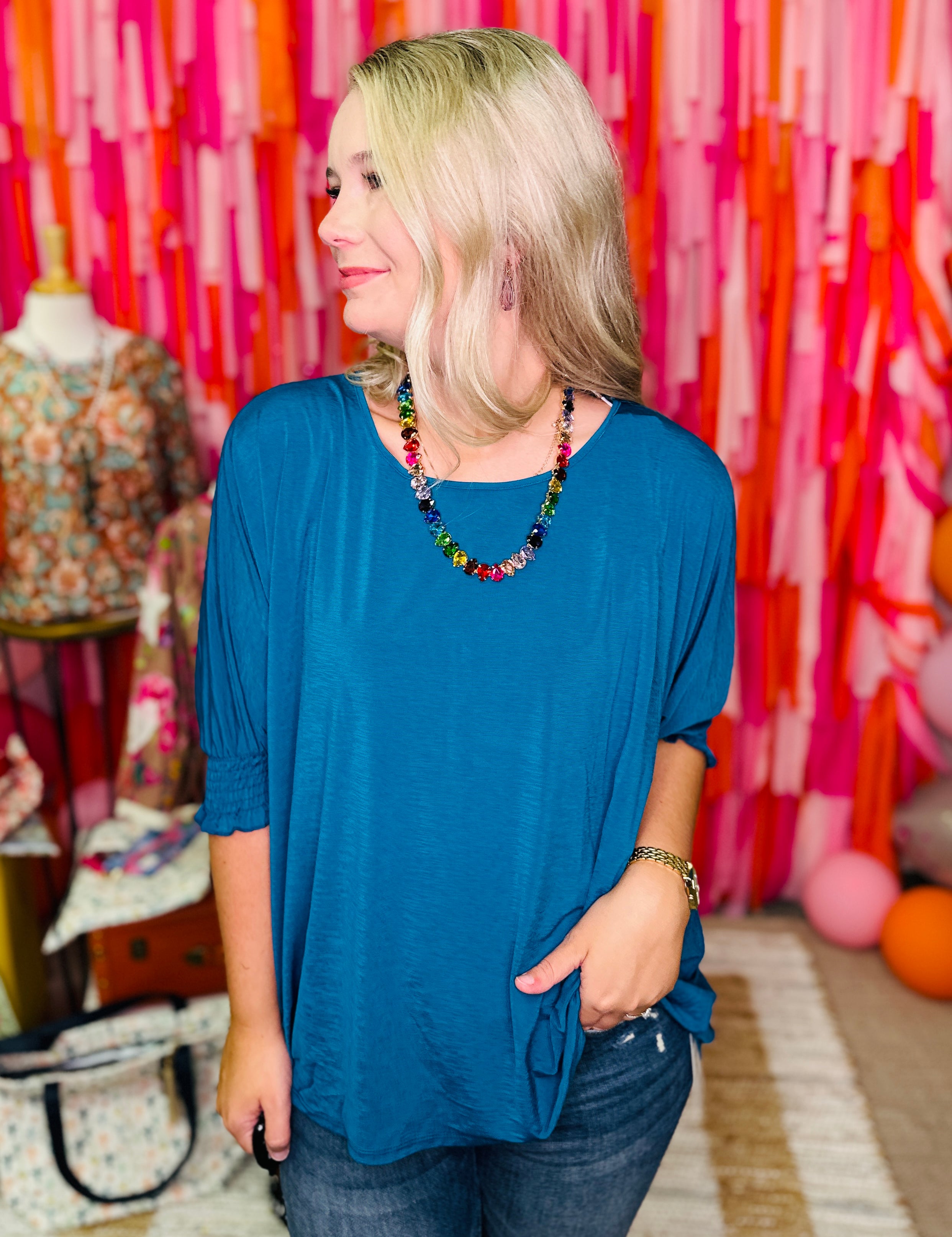 Pretty Little Detour Top - Sapphire