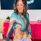 Sun & Sea Swirl Knit Top - LAST ONES FINAL SALE