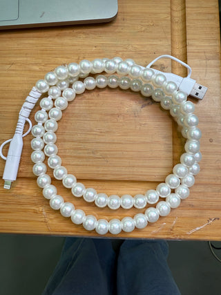4-In-1 Beaded Charging Cable - Pearl