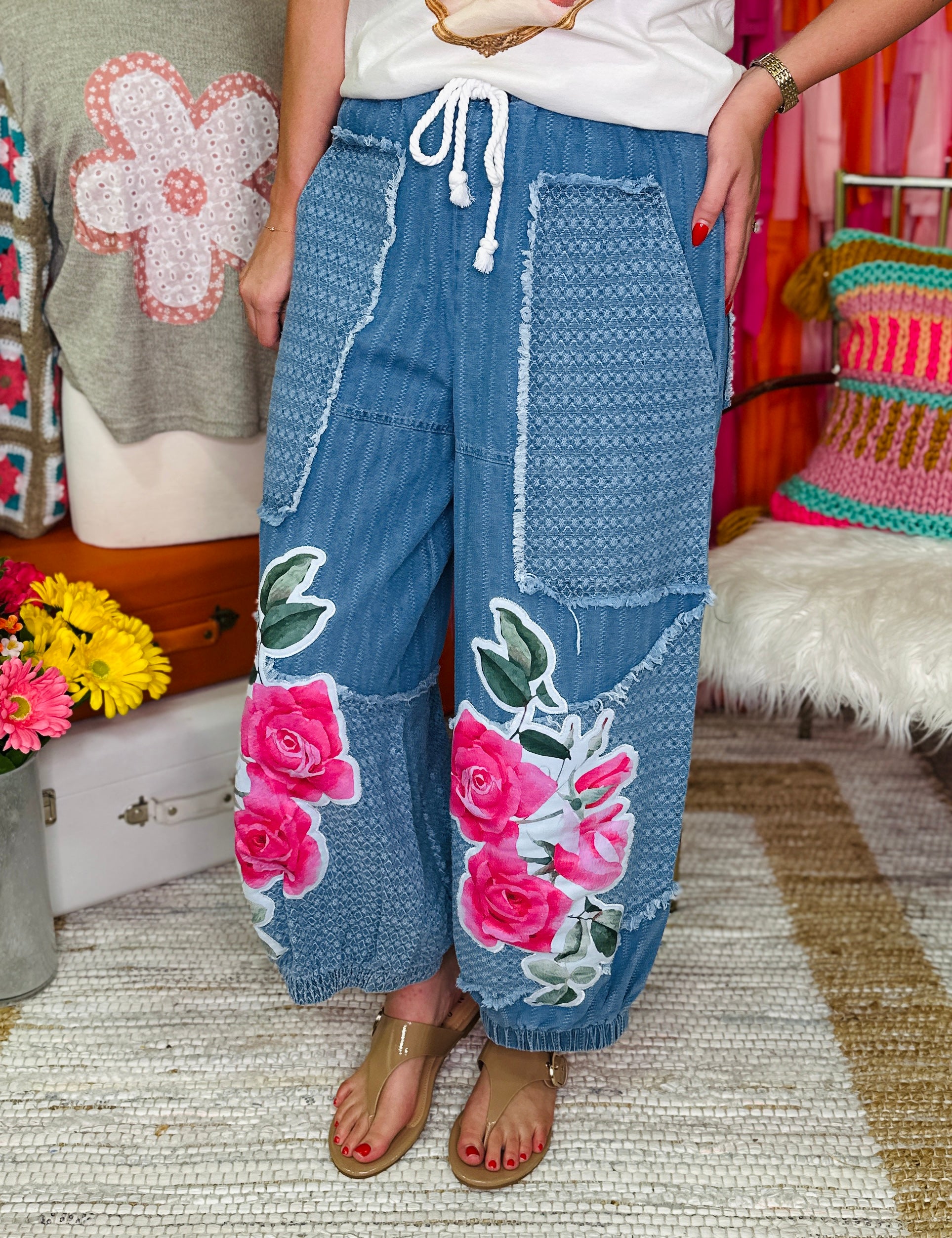 Patch of Blossoms Pants