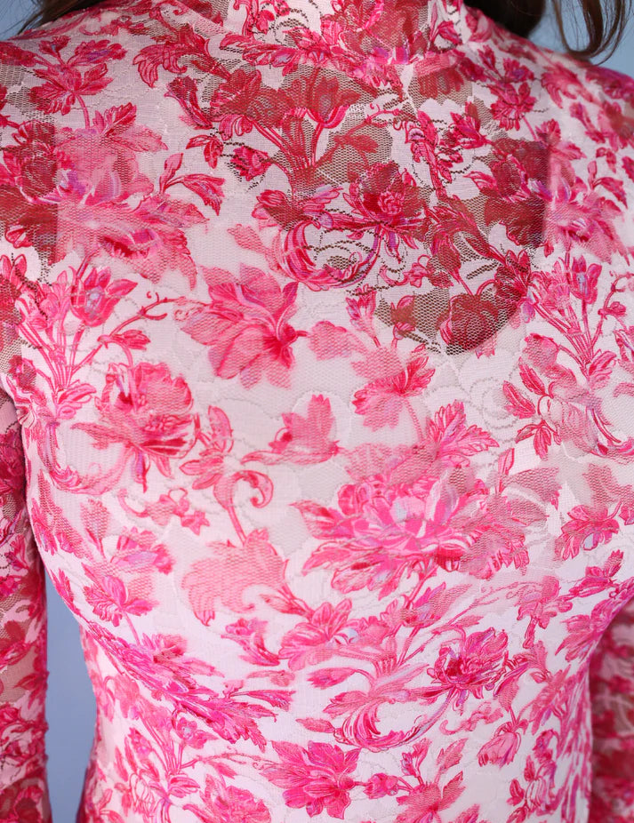 Kylie Lace Top- Pink Romance