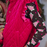 PREORDER- Velvet Quilted Vest- Pink