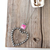 Sarah Navajo Pearl & Heart Pendant Necklace - 2 Styles