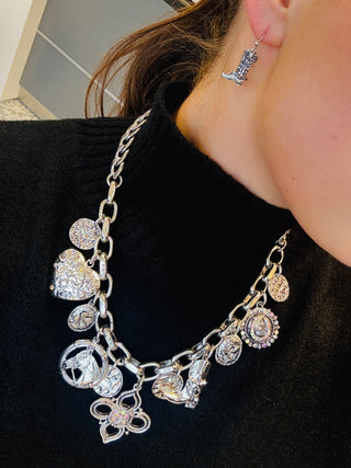 Madelyn Statement Charm Necklace + Earring Set