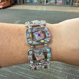 Square AB Crystal Stretch Bracelet - PREORDER