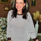 Woven In Comfort Top - Chocolate