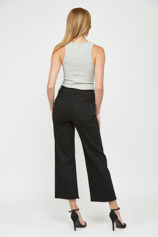 Wide Leg Crop - Black - Preorder