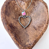 Sarah Navajo Pearl & Heart Pendant Necklace - 2 Styles