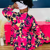 Iris Fuchsia Floral Baby Doll Top - LAST ONES FINAL SALE