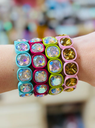 Colorful Geo Stretch Bracelet - 4 Colors