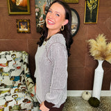 Woven In Comfort Top - Chocolate