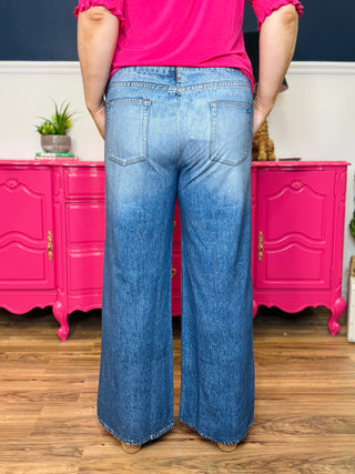 Dear Scarlett Wide Leg Illusion Jeans