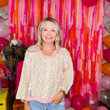 Meadow Lace Dream Top By POL - Peach Pink