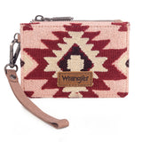 Wrangler Aztec Print Card Wallet - Dark Pink