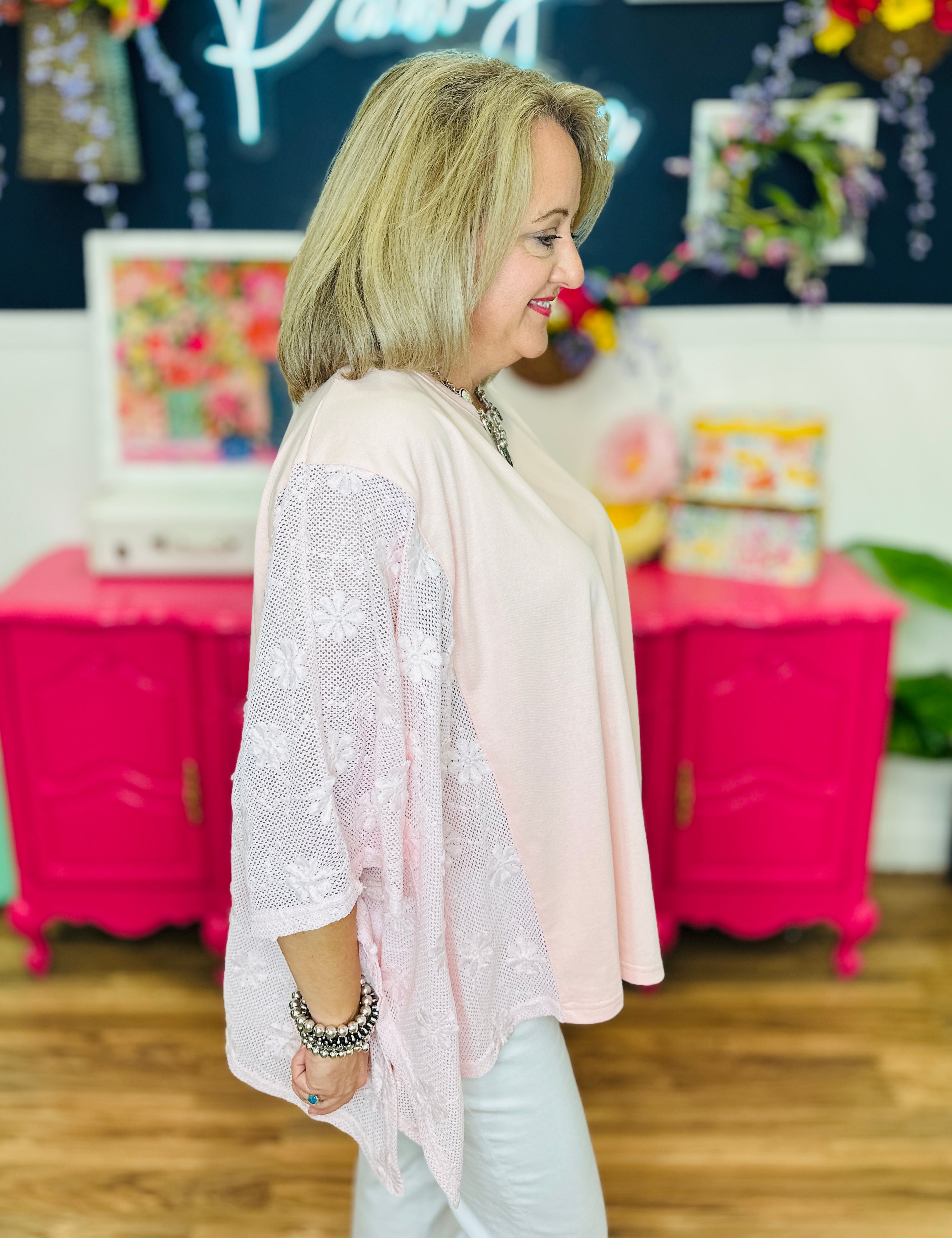 Blush Bloom Lace Top