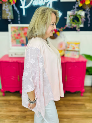 Blush Bloom Lace Top