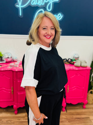 Sunday Cloud Top - Black - FINAL SALE