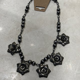 Faux Navajo Bead Flower Necklace - CIJ 3