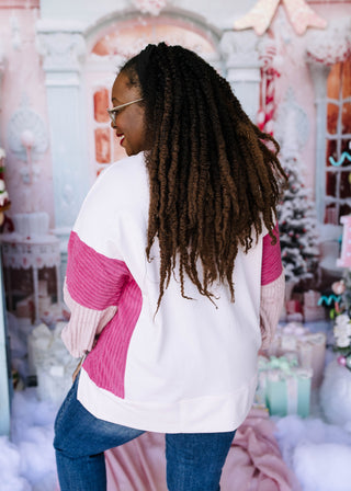 Sequin Nutcracker Contrast Sleeve Top