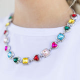 Natalie Multi Heart Crystal Necklace