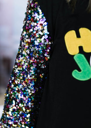 Holly Jolly Sequin Sleeve Top