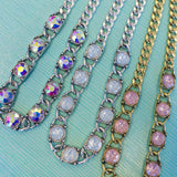 Georgia Crystal Chain Necklaces - 3 Styles