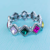 Mika Rainbow Crystal Stretch Bracelet