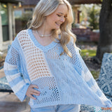 Out Of Office Energy Sweater - Sky Blue