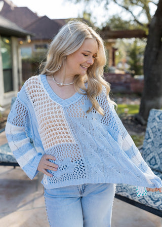 Out Of Office Energy Sweater - Sky Blue