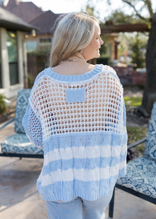 Out Of Office Energy Sweater - Sky Blue