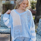 Out Of Office Energy Sweater - Sky Blue