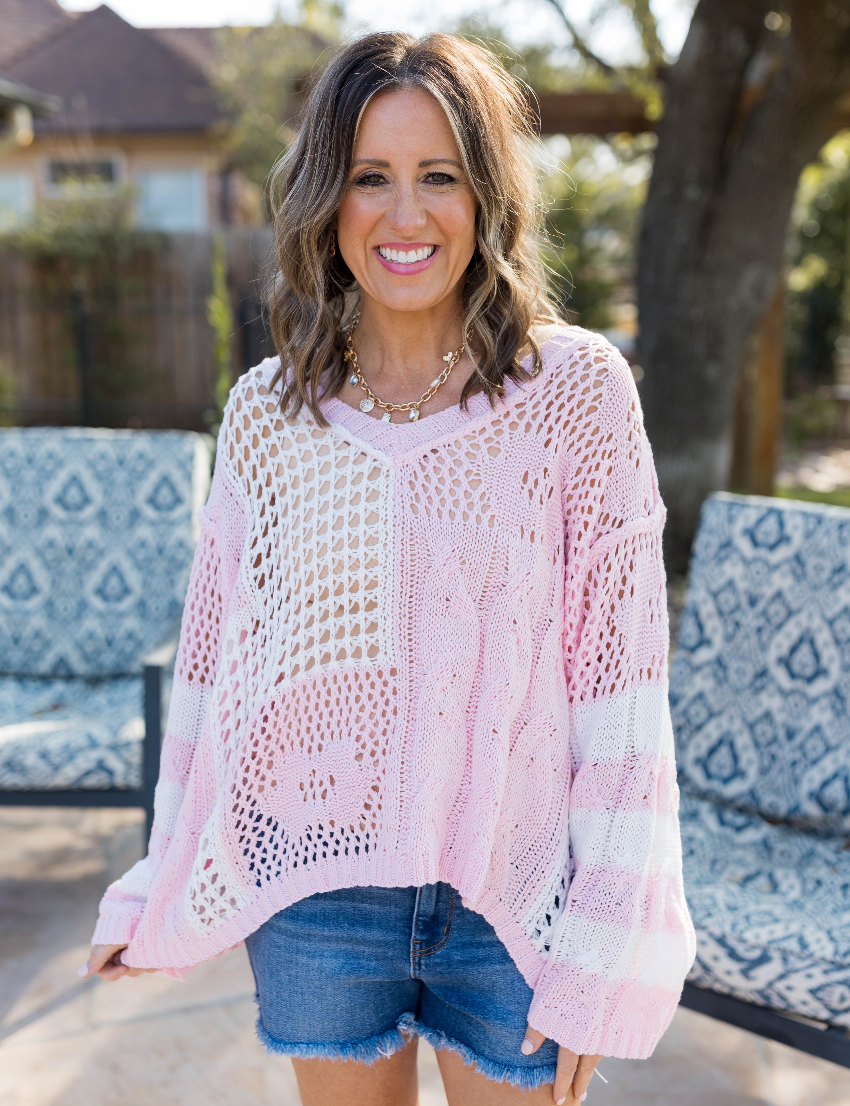 Out Of Office Energy Sweater - Soft Pink