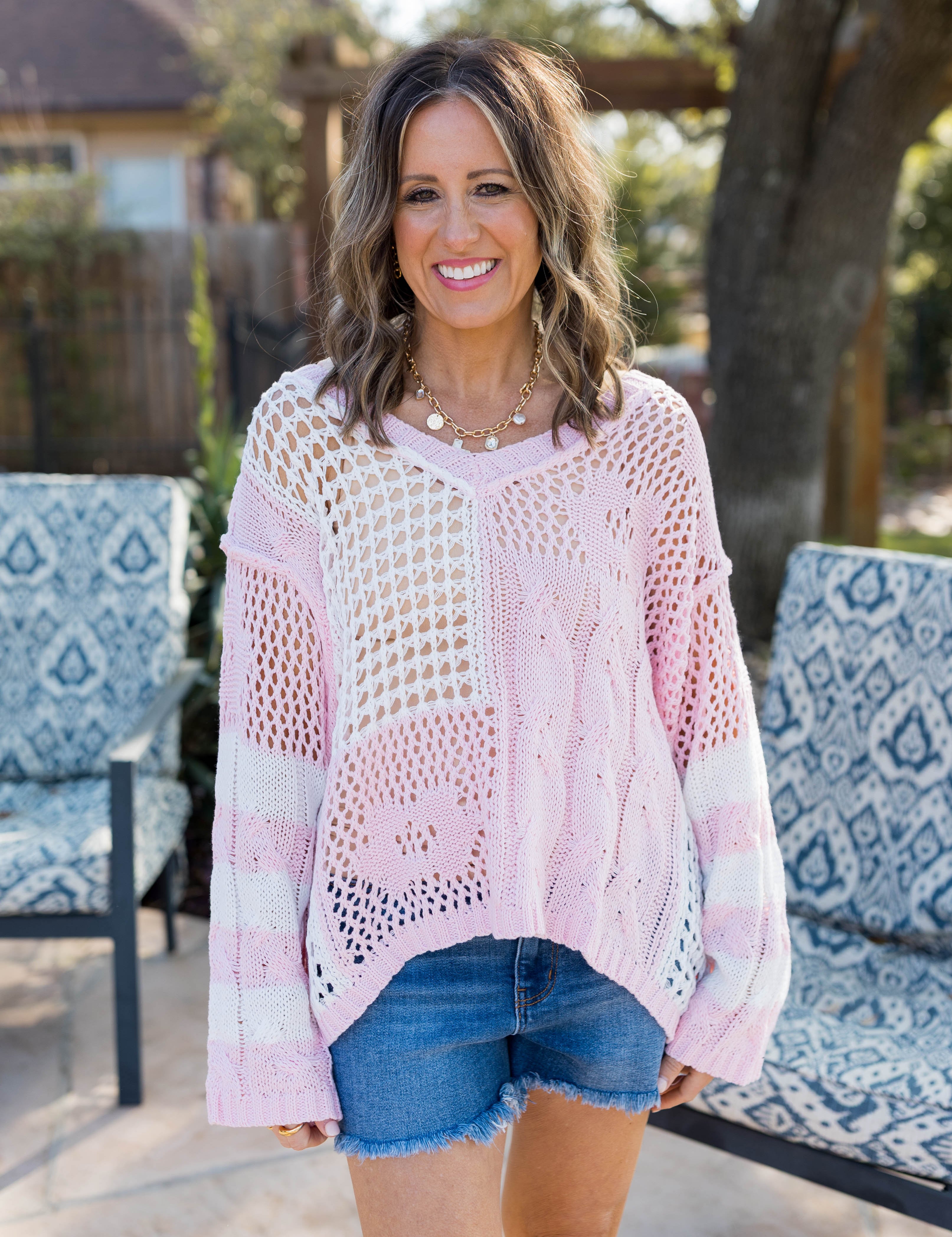 Out Of Office Energy Sweater - Soft Pink
