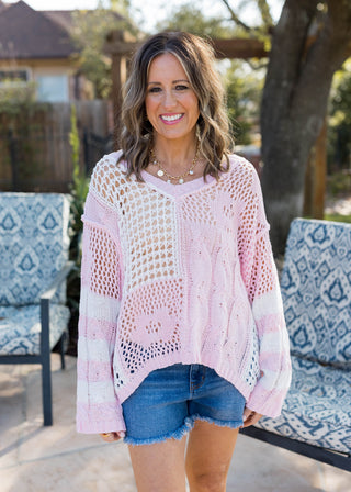 Out Of Office Energy Sweater - Soft Pink